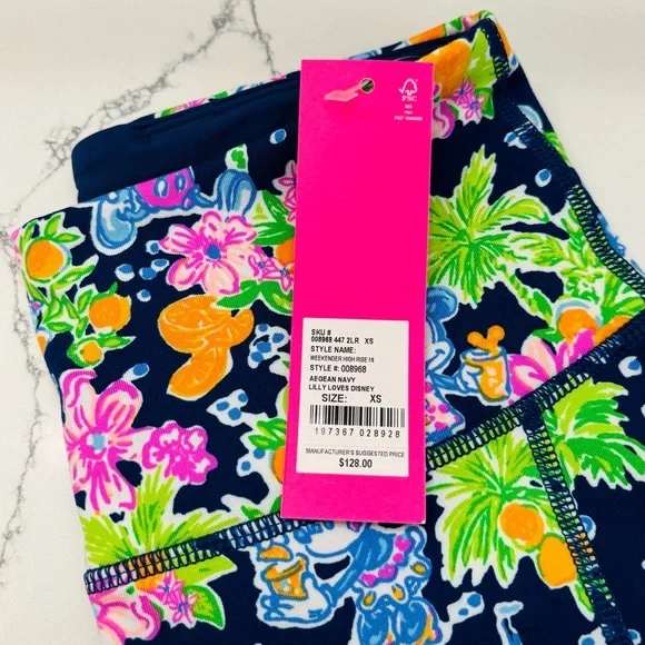 XS Disney X Lilly Pulitzer Weekender High Rise Midi Leggings, Lilly Loves Disney - Picture 4 of 9